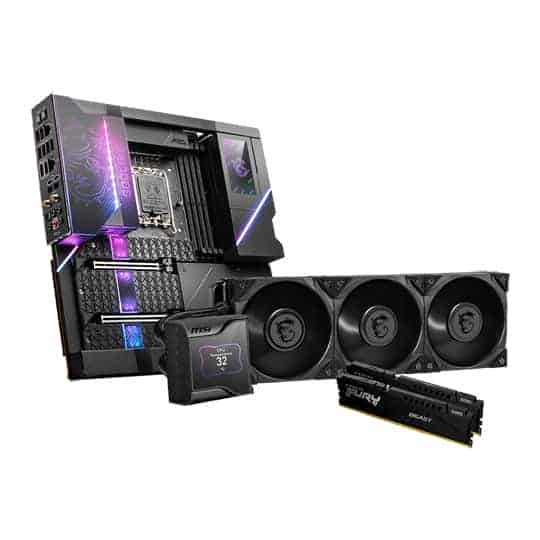 MSI MEG Z690 GODLIKE, MEG CORELIQUID S360 AIO & DDR5 Memory Bundle